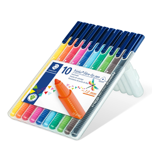 Fibre tip pen triplus col.10pcs.box