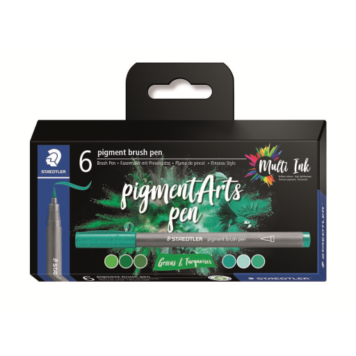 Pigment arts Brush Green & Turquise