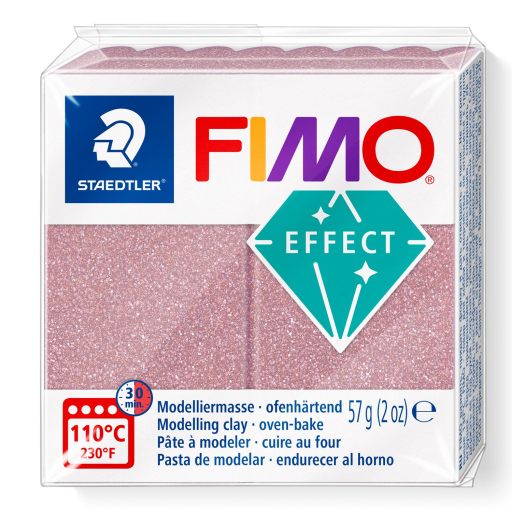 Modelling Clay Fimo Effect Ros? Gold Glitter 57g (2 oz)