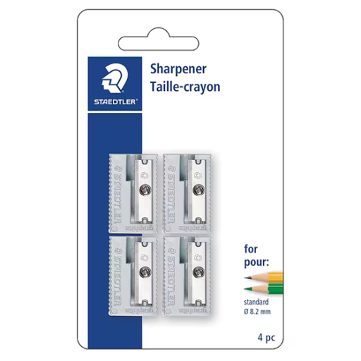 Sharpener, Plastic Silver, Bk4