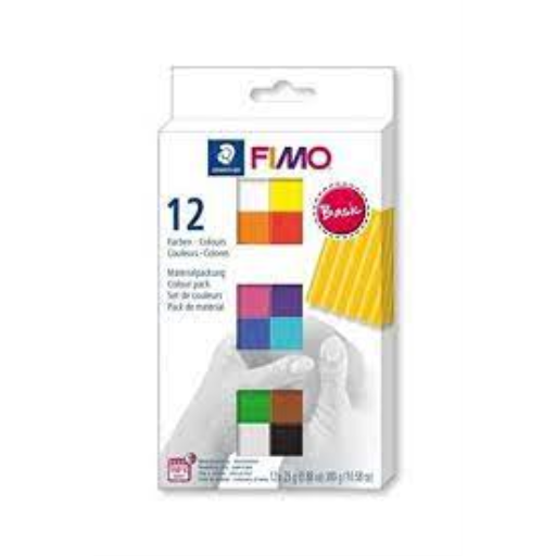 Set Modelling Clay Fimo Soft Basic Colors 12 Color Pack
