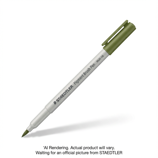 Pigment Brush Pen Olive Green