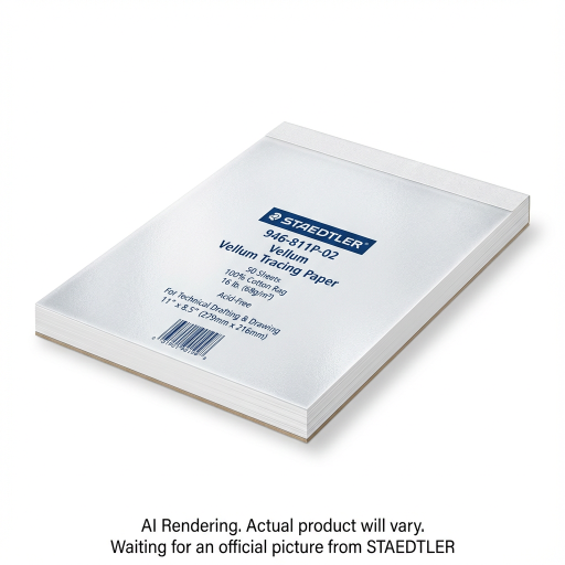 Vellum 100%rag plain 8.5x11 pad 50