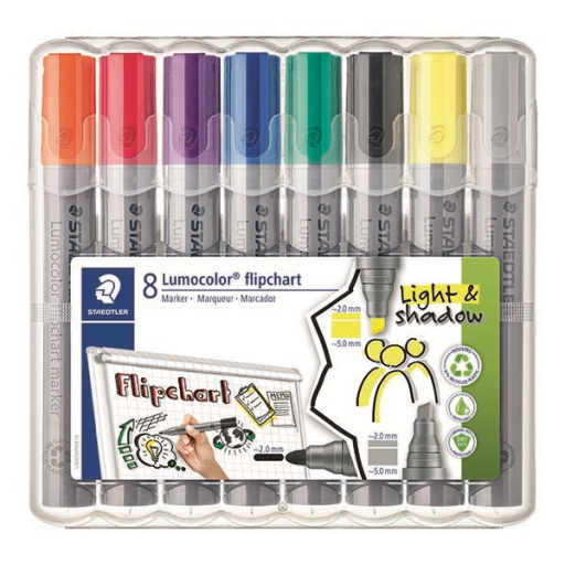 Flipchart Marker Lumocolor 8Pcs Box