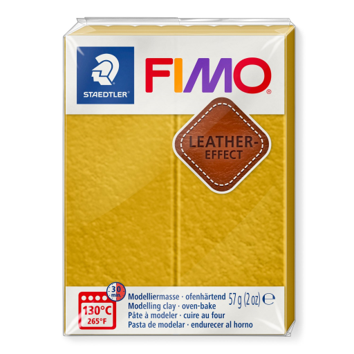 Modelling Clay Fimo Leather Effect Ochre 57g (2 oz)