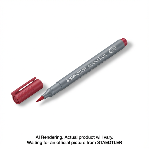 Pigment Brush Pen Cherry Red