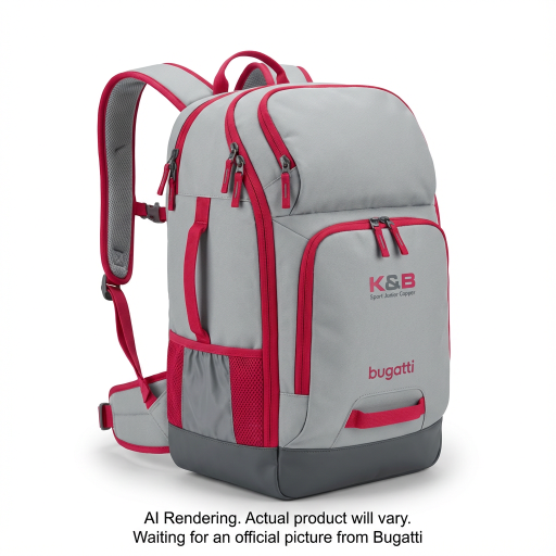 K&B Sport Junior Copper Backpack - Light Grey / Raspberry