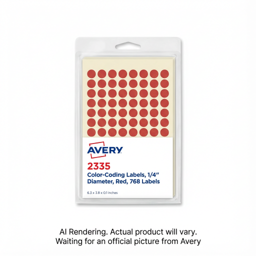 Red Round Label 1/4 Card