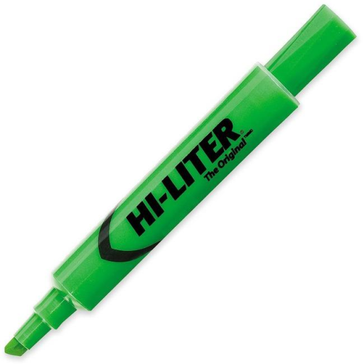 83504 HILITER DESK STYLE, 12/BOX, FLUORESCENT GREEN, INDIVI