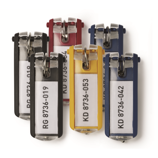DURABLE Office Products 24-Pack Key Tags, Assorted (194900)
