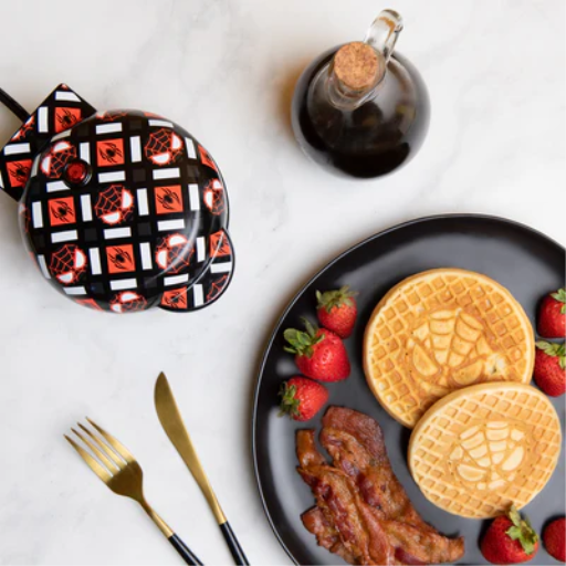 Marvel Miles Morales Spider-Man Mini Waffle Maker ? 4-Inch Personal Waffle Iron ? Brooklyn?s Own Breakfast