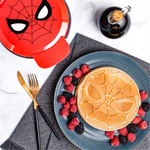 Marvel Spider-Man 7" Waffle Maker ? Iconic Web-Slinger Non-Stick Breakfast Appliance