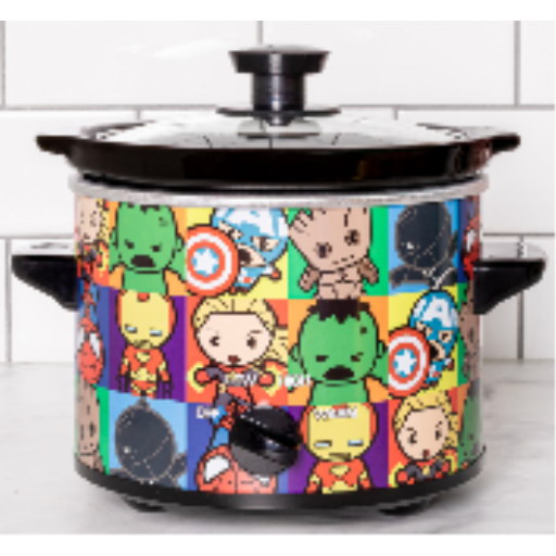 Marvel Avengers Kawaii 2-Quart Slow Cooker ? Compact Character Crock Pot for Dips and Small Meals