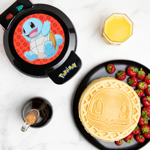 Pok?mon Squirtle 7" Waffle Maker ? Water-Type Non-Stick Character Waffle Appliance for Trainers
