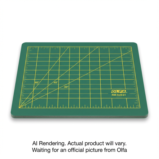 OLFA RM-6x8-01 6" x 8" Double Sided Rotary Mat, Green