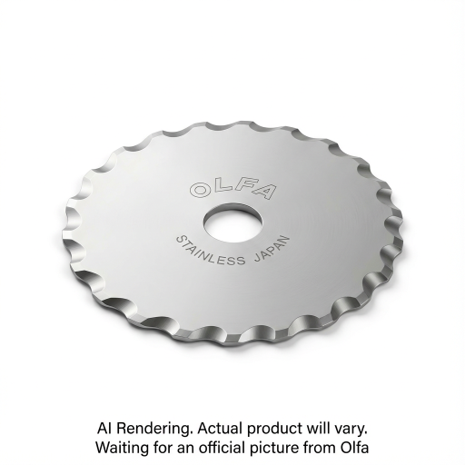 OLFA 45mm WAB45-1 Stainless Steel Wave Blade, 1pk