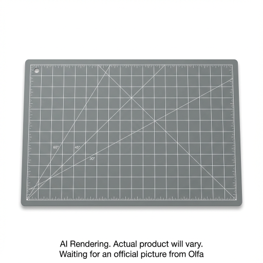 OLFA RM-CG-01/GRY 12" x 18" Double Sided Rotary Mat, Gray