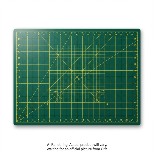 OLFA RM-SG-01 18" x 24" Double Sided Rotary Mat, Green