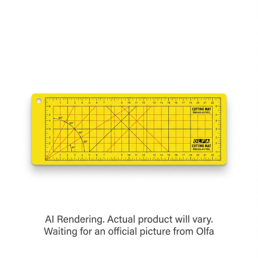 OLFA RM-HG-01/YEL 6" x 18" Double Sided Rotary Mat, Yellow
