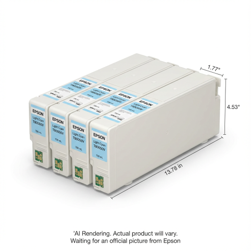 T80050v Epson UltraChrome Pro Light Cyan Multi-Pack (4) Ink Cartridge 700 ML