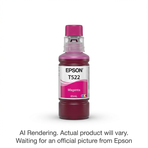 Epson T522 Ink Bottle, Dye Magenta, w/Sensor