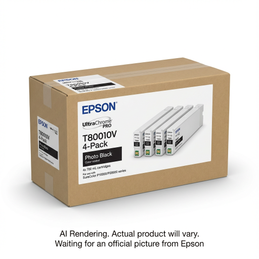T80010v Epson UltraChrome Pro Photo Black Multi-Pack (4) Ink Cartridge 700 ML