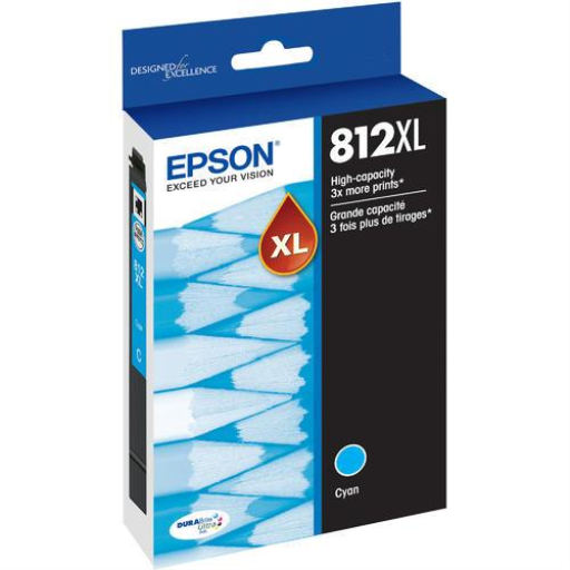 T812XL220-S Epson EPSON T812 High Capacity Cyan Ink Cartridg