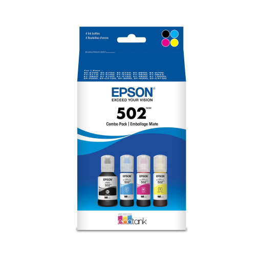 EPSON T502 Dye Color Black and Color Combo Pack / ET-2700, ET-2750, ET-3700, ET-3750, ET-4750
