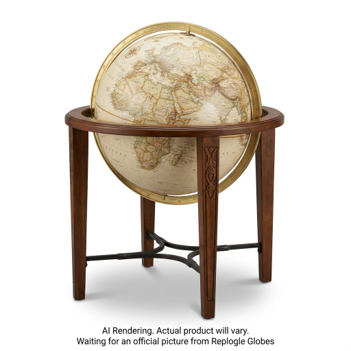 Jameson 16"/40.5 Cm Antique Raised Relief Floor National Geographic Collection (English) - Ships in 3 boxes