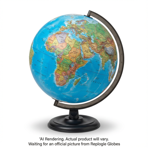 Traveler 12"/30cm Diameter Blue Ocean Desk Globe (French)