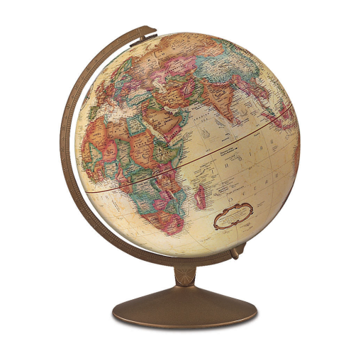 Franklin Globe 12"/30Cm Diameter Antique Ocean Desk Globe (English)