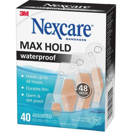 Nexcare? Max Hold Waterproof Bandages, Assorted 40 ct value pack