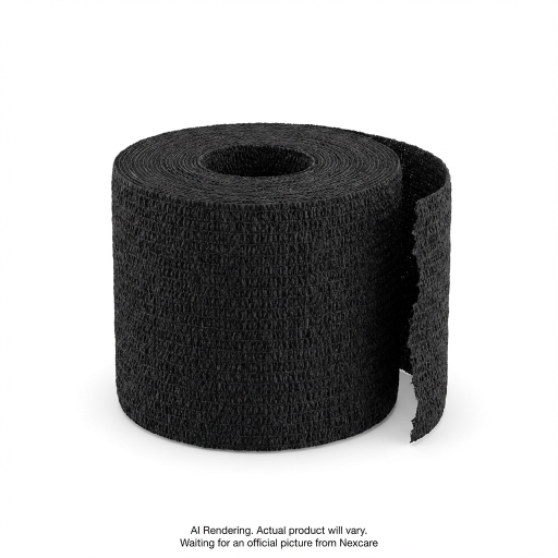 Nexcare? No Hurt Wrap NHBK-3-CA, 3 in x 2.2 yd (76.2 mm x 2 m) unstretched, Black