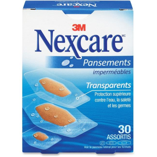 Nexcare? Clear Waterproof Bandages 588-30-CA, Assorted Sizes, 30/Pack