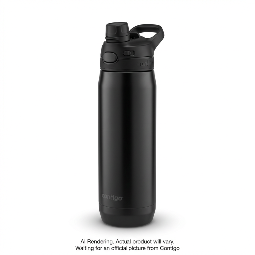 Contigo x Ally Love Ashland Chill 2.0 Stainless Steel Water Bottle with AUTOSPOUT Lid, 24 oz (709 mL), Licorice