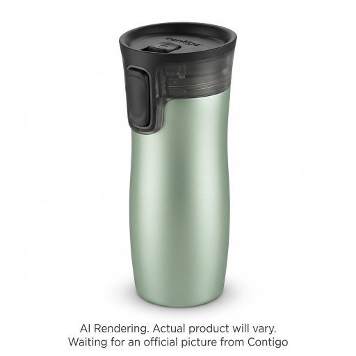 Contigo West Loop 3.0 Vacuum-Insulated Stainless Steel Travel Mug with AUTOSEAL Easy-Clean Lid, 16 oz (473 mL), Cucumber Frosted Pearl