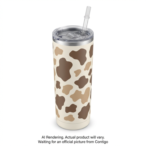 Contigo x Ally Love Streeterville 2.0 Stainless Steel Tumbler with Straw, 24 oz (709 mL), Oatmilk