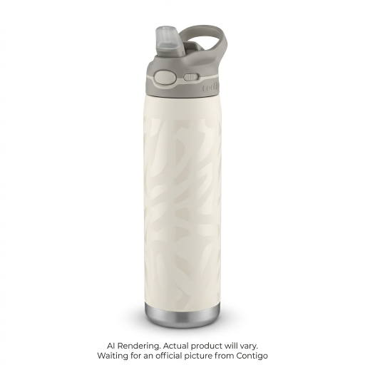 Contigo x Ally Love Ashland Chill 2.0 Stainless Steel Water Bottle with AUTOSPOUT Lid, 24 oz (709 mL), Oatmilk