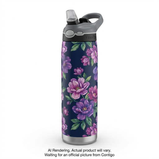 Contigo Ashland Chill 2.0 Stainless Steel Water Bottle with AUTOSPOUT Lid, 24 oz (709 mL), Nightflower