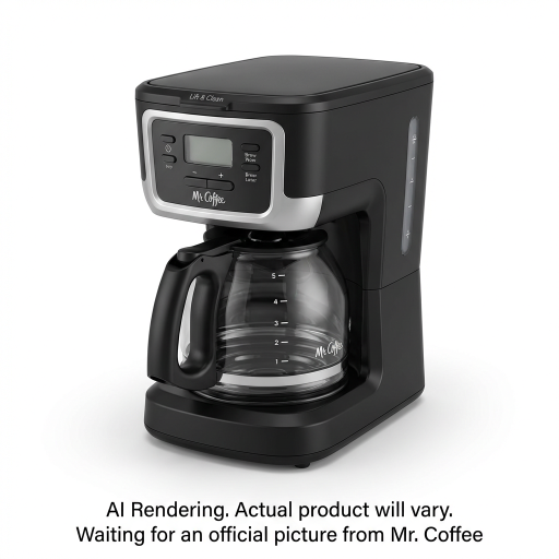 Mr. Coffee 5-Cup Programmable Coffee Maker, 25 oz. Mini Brew, Space-Saving Coffee Machine, Black