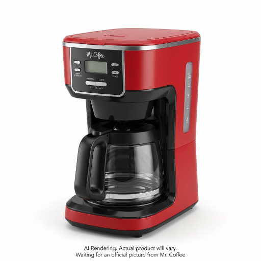 Mr. Coffee 12 Cup Programmable Coffee Maker with Strong Brew Selector, Red