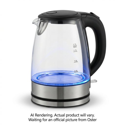 Oster Illuminating Glass Electric Kettle, 1.7 L