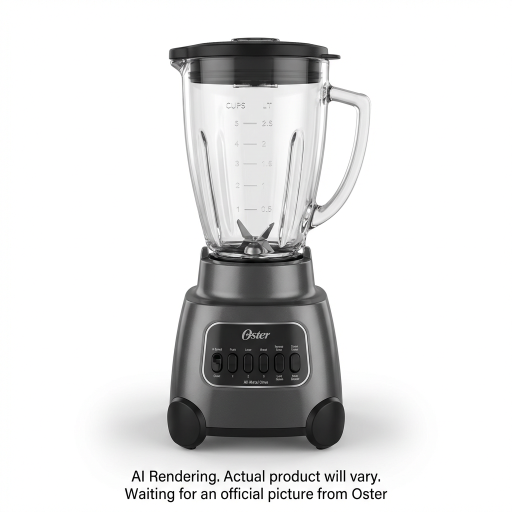 Oster Easy-to-Clean Blender with 6-Cup Boroclass Glass Jar