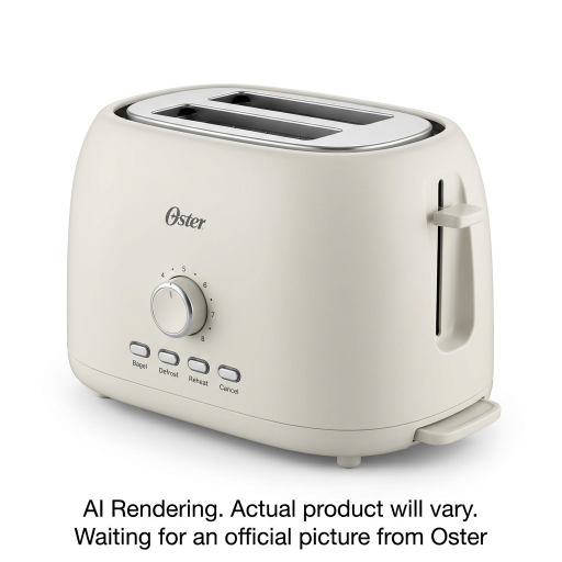 Oster 2-Slice Toaster with Extra Wide Slots, Oat Milk