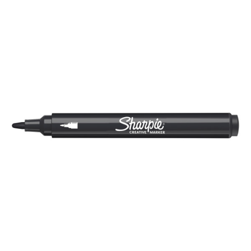 Sharpie Creative Marker, Water-Based Acrylic Marker, Bullet Tip, Black, 1 Unit
