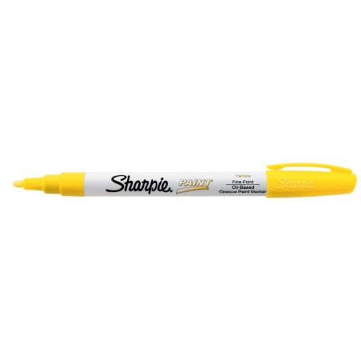 Sharpie Oil-Based Paint Marker, Fine Point, Yellow, 1 Count