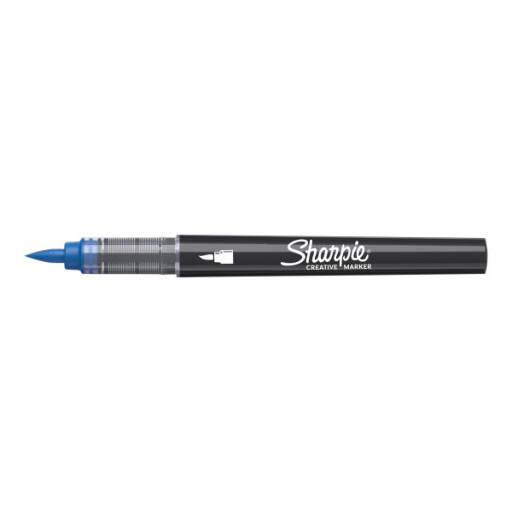 Sharpie Creative Marker, Water-Based Acrylic Marker, Brush Tip, Blue, 1 Unit