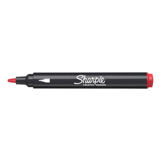 Sharpie Creative Marker, Water-Based Acrylic Marker, Bullet Tip, Red, 1 Unit