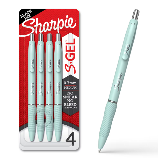Sharpie S-Gel, Fashion Barrel, Medium Point (0.7mm), 4 Count