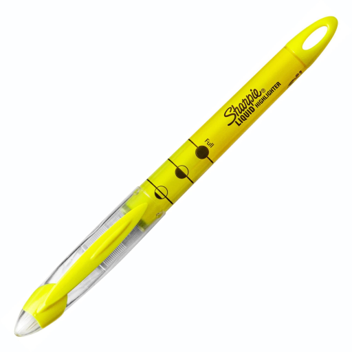 Sharpie Liquid Highlighter, Chisel Tip, Yellow, 1 Unit